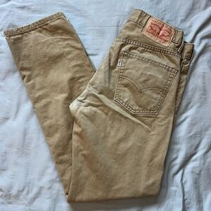 Levi's 513 Men's Size 30x30 Tan Slim Straight Leg Stretch Patchwork USA 2013